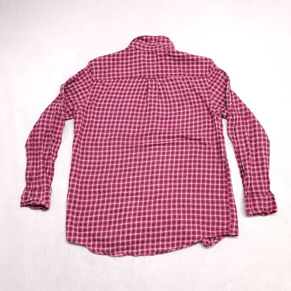 Saddlebred Tartan Flannel Long Sleeve Button Up Shirt Mens Size Medium M Red - Picture 10 of 10